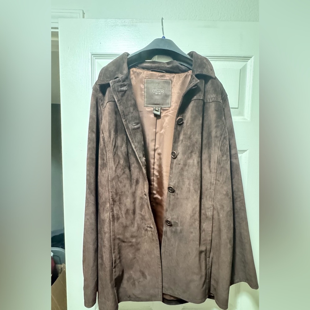 Coach Women's Suede Brown Leather Jacket - Picture 11 of 13